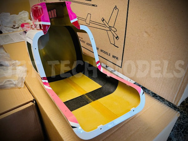 FUNKEY SCALE FUSELAGE LONG RANGER .50 (600) SIZE RED COLOR WITH LANDING SKID