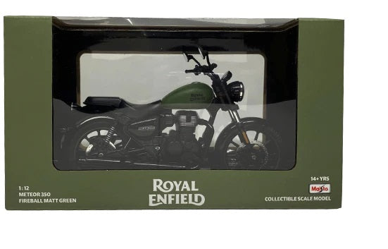 Maisto Royal Enfield Meteor S M Matt Green colour Diecast 1/12