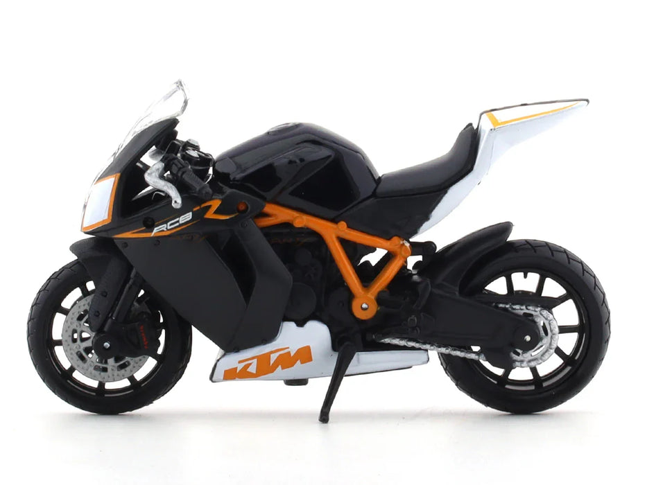 BBURAGO KTM 1190 RC8 R BLACK 1:18 SCALE DIECAST MODEL