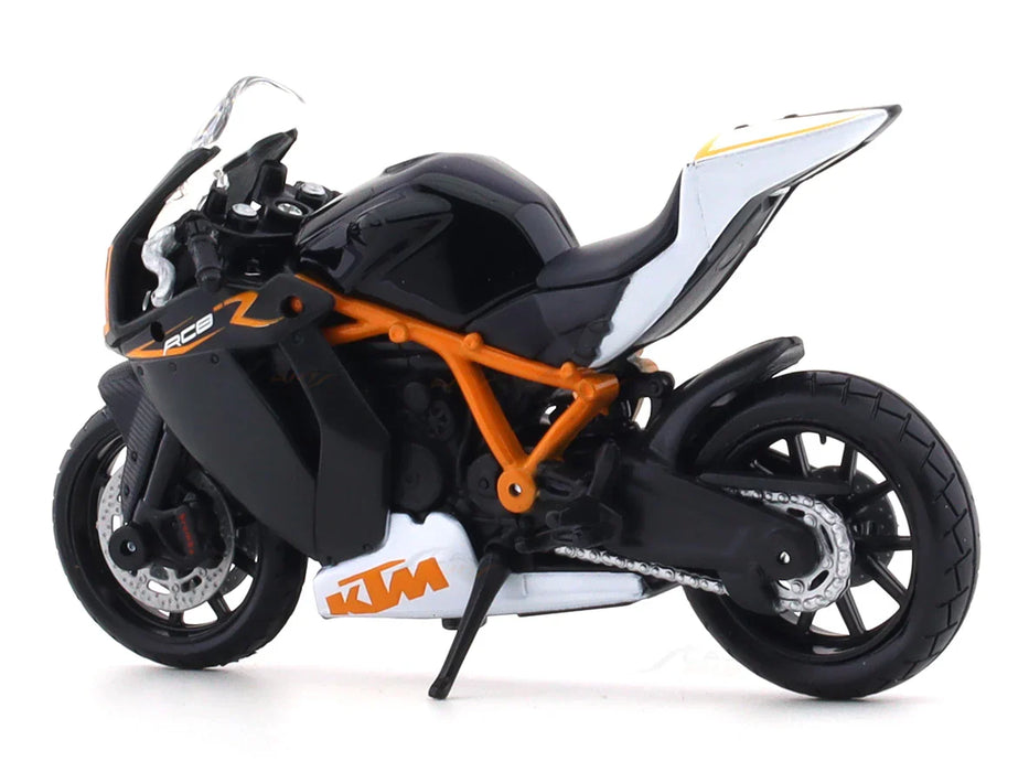 BBURAGO KTM 1190 RC8 R BLACK 1:18 SCALE DIECAST MODEL