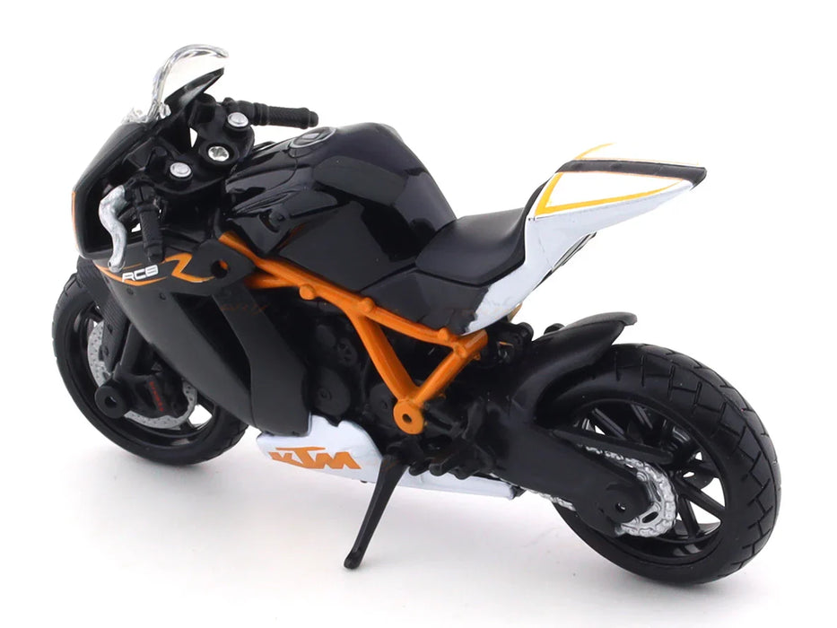 BBURAGO KTM 1190 RC8 R BLACK 1:18 SCALE DIECAST MODEL