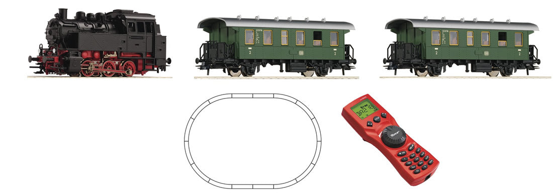ROCO HO 51263 Steam Locomotive BR 80 with Passenger Train – HO Scale Model Train Set