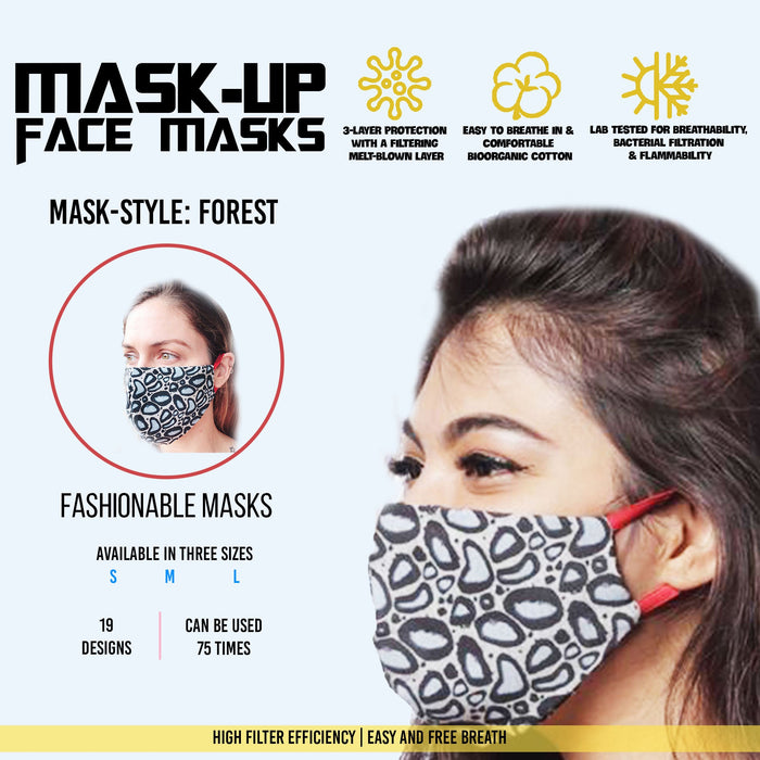 Face mask Leopord Grey Small,Medium,Big