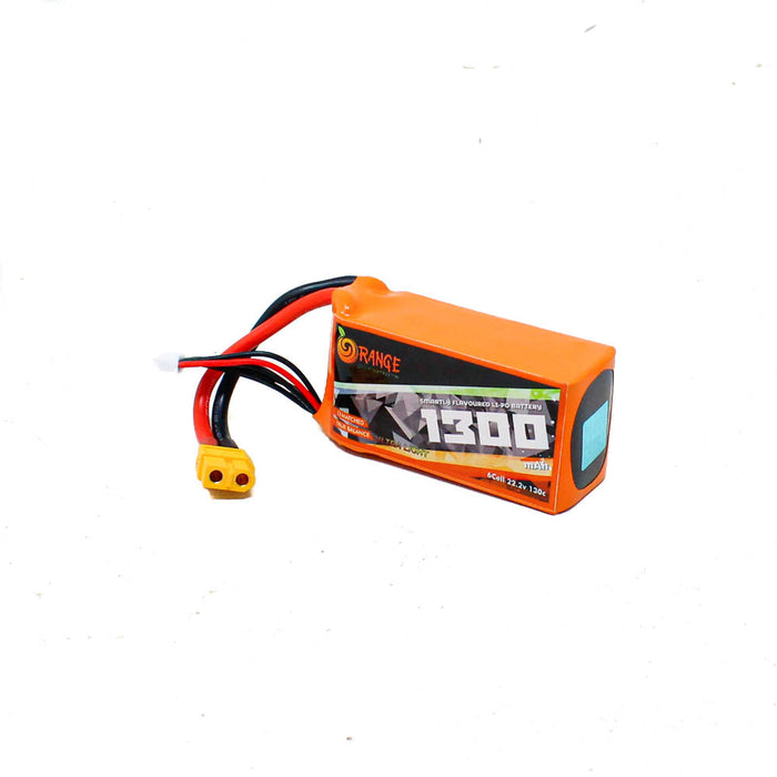 LIPO 22.2V 1300MAH 130C 6S FPV U2 SERIES ORANGE BATTERY