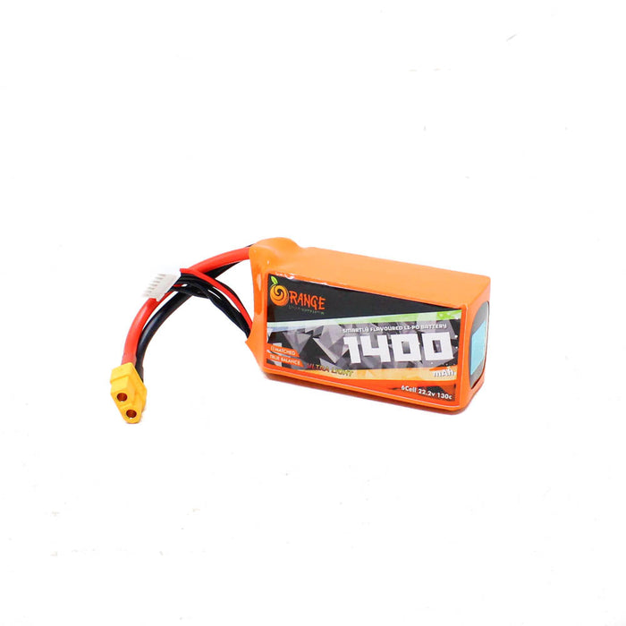 ORANGE 22.2V 1400MAH 130C 6S FPV U2 SERIES LITHIUM POLYMER BATTERY PACK
