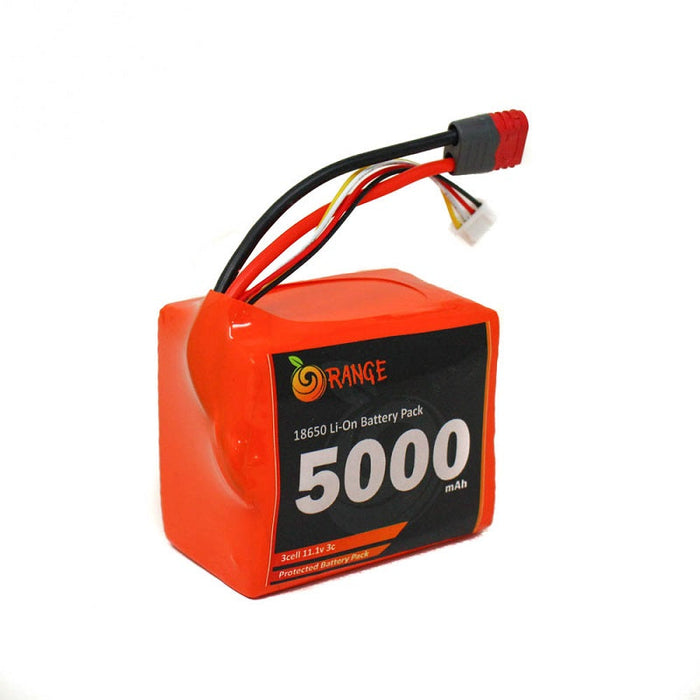 Orange 18650 Li-ion 5000mAh 11.1v 3S2P Protected Battery Pack