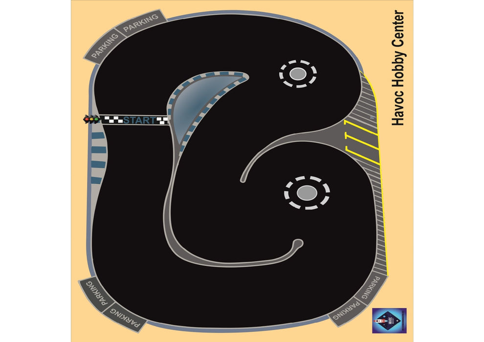 DRIFT MAT TRACK TURBO RACING 4 X 4 FEET VINYAL STICKER