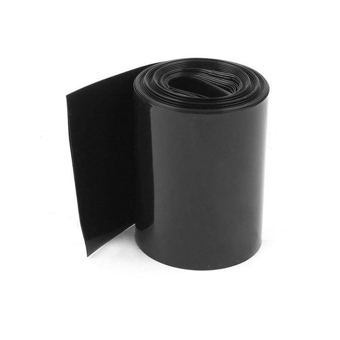 PLASTIC HEAT SHRINK WRAP TUBING FOR LITHIUM BATTERY PACK 4CM/40MM (1 METER BLACK COLOR)