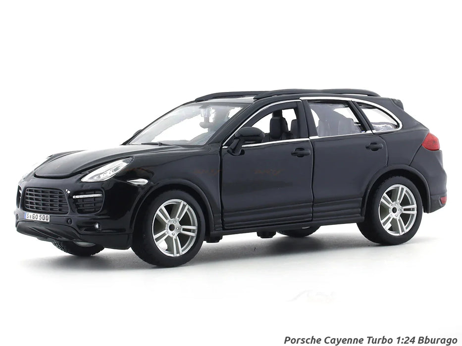 BBURAGO PORSCHE CAYENNE TURBO BLACK 1:24 SCALE BY  18-91056B