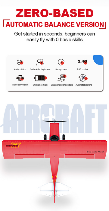 CROSS-COUNTRY AIRCRAFT QIDI-560 M7 51.2CM WING SPAN 37CM FUSELAGE (RED)