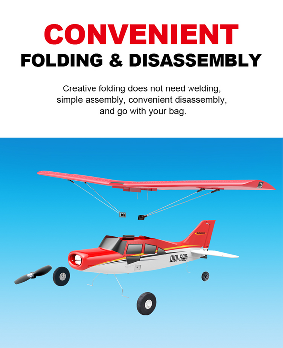 CROSS-COUNTRY AIRCRAFT QIDI-560 M7 51.2CM WING SPAN 37CM FUSELAGE (RED)