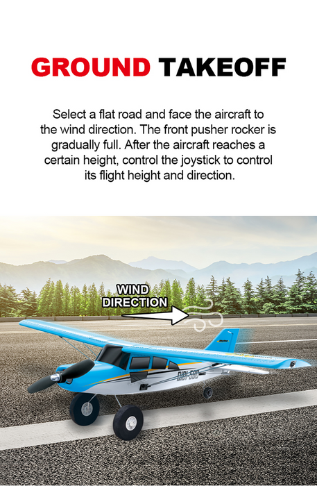 CROSS-COUNTRY AIRCRAFT QIDI-560 M7 51.2CM WING SPAN 37CM FUSELAGE (BLUE)