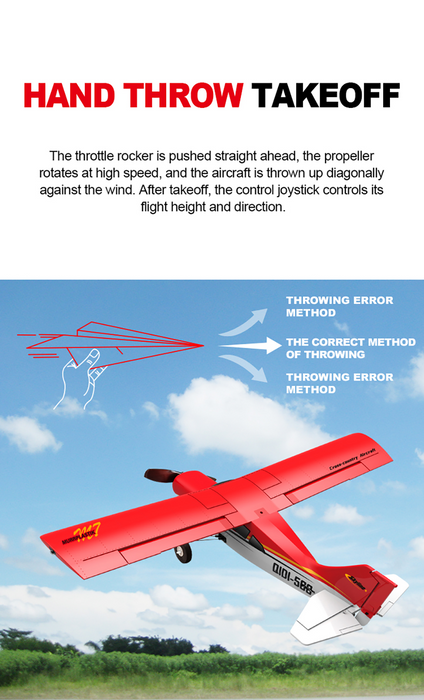 CROSS-COUNTRY AIRCRAFT QIDI-560 M7 51.2CM WING SPAN 37CM FUSELAGE (RED)