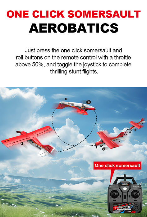 CROSS-COUNTRY AIRCRAFT QIDI-560 M7 51.2CM WING SPAN 37CM FUSELAGE (RED)