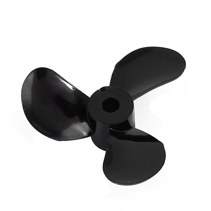 3 BLADE BOAT PROPELLER D28XH8X4MM REVERSE GLOSSY BLACK