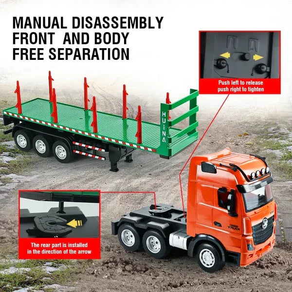 HUINA 1:18 1313 R/C CONTAINER TIMBER TRANSPORT WAGON 9 FUNCTIONS