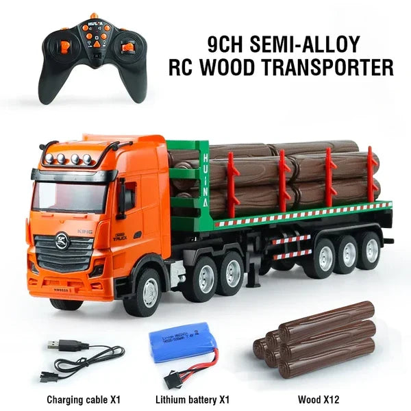 HUINA 1:18 1313 R/C CONTAINER TIMBER TRANSPORT WAGON 9 FUNCTIONS