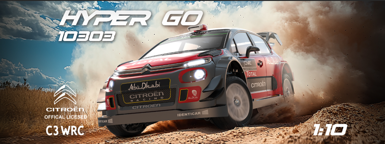 MJX 10303 HYPER GO 1/10 CITROEN C3 WRC 4WD BRUSHLESS RC CAR