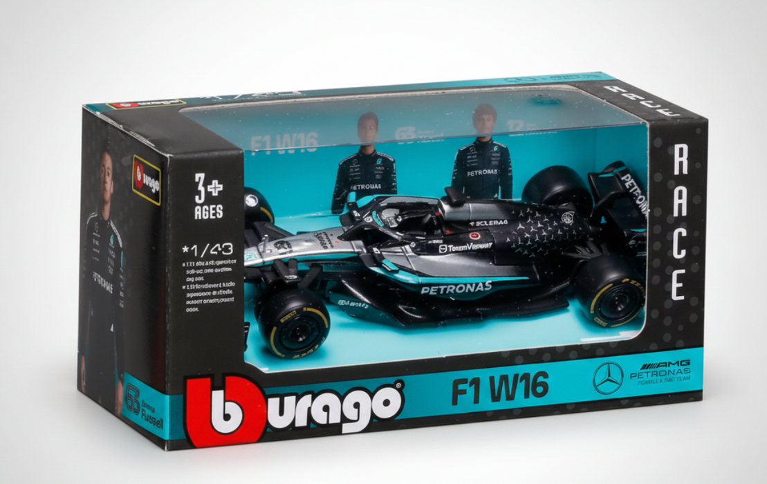 BBURAGO 18-38237R 1/43 MERCEDES-AMG F1 W16 E PERFORMANCE-GEORAGE RUSSELL DIECAST MODEL