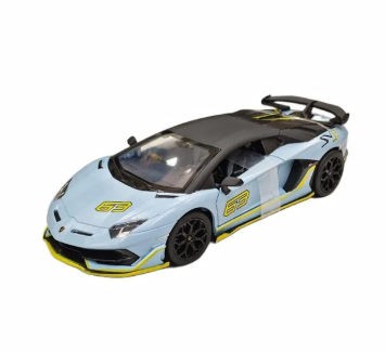 CCA LAMBORGHINI AVENTADOR SVJ 1:24 DIECAST SCALE MODEL 68272K BLUE