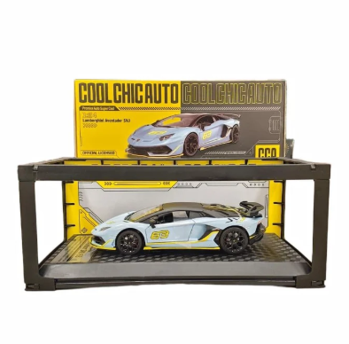 CCA LAMBORGHINI AVENTADOR SVJ 1:24 DIECAST SCALE MODEL 68272K BLUE