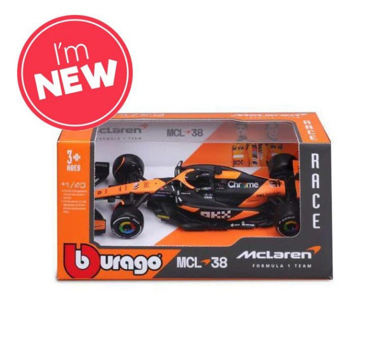 BBURAGO F1 MCLAREN MCL38 2024  1/43 SCALE MODEL B18-38215P