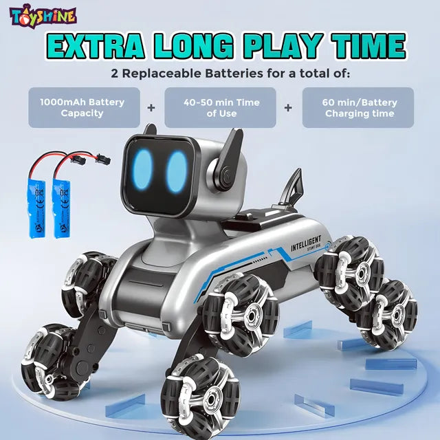 RC ROBOT DOG STUNT EIGHT WHEEL WITH MUSIC