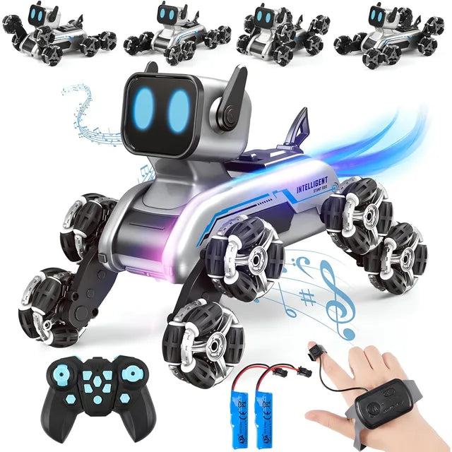 RC ROBOT DOG STUNT EIGHT WHEEL WITH MUSIC