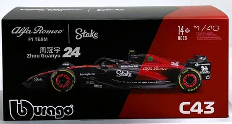 BBURAGO F1- ALFA ROMEO - F1 2023 C43 TEAM ORLEN RACING GP 2023 ZHOU GUANYU 1/43 DIE CAST MODEL