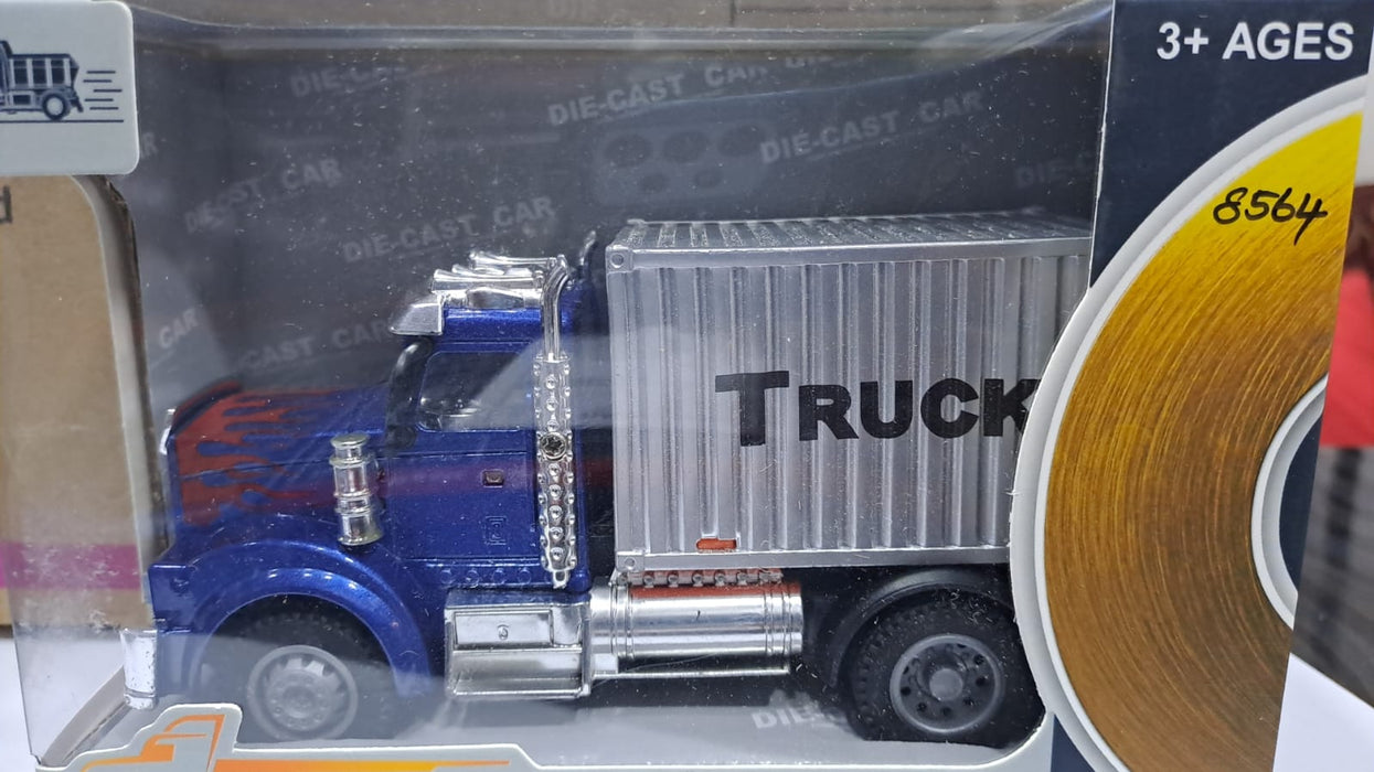 DIE CAST 1:64 RC PULL BACK CONTAINER TRUCK 6458