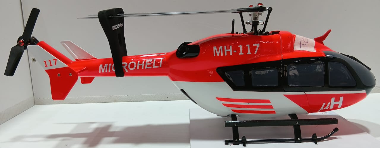 GOOSKY LEGEND S2 RTF MODE 2 HELICOPTER WITH LEFT AND RIGHT MAIN FRAME SIDE AND VERTICAL FIN AIRBRUSH FIBERGLASS EC145 SCALE UPGRADE VERSION