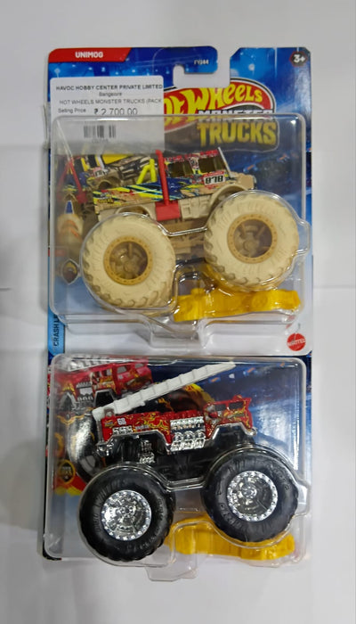 HOT WHEELS MONSTER TRUCKS (PACK OF 2) DIECAST (9C3A)