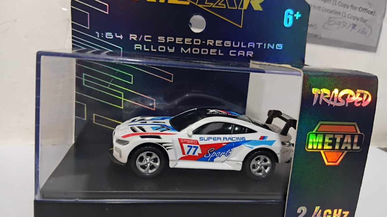 MINI RC CAR SMALL POCKET (SUPER RACING 77) 1:64 SCALE MODEL HG4-107
