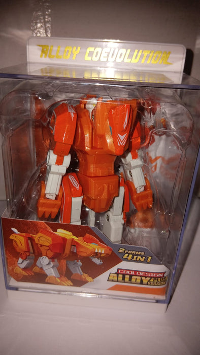 DIE CAST TRANSFORMING ROBOT TOYS DUAL ALLOY DEFORM METALBOY WITH LION KING VS HUMAN FORM