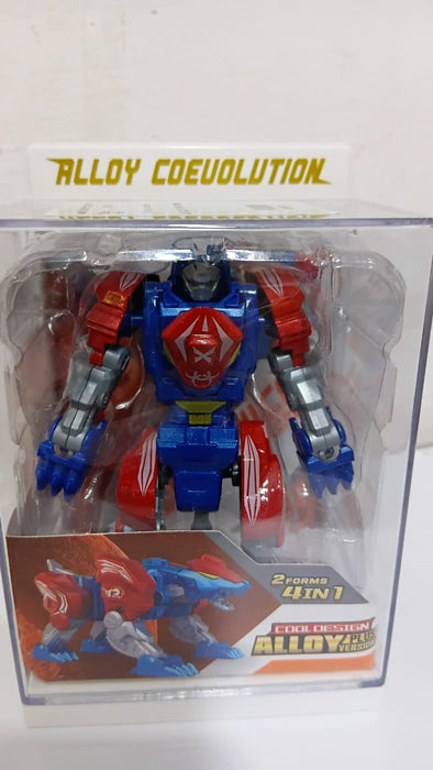 DEFORM METALBOY WITH CHEETAH KING DIE CAST TRANSFORMING ROBOT TOYS DUAL ALLOY VS HUMAN FORM
