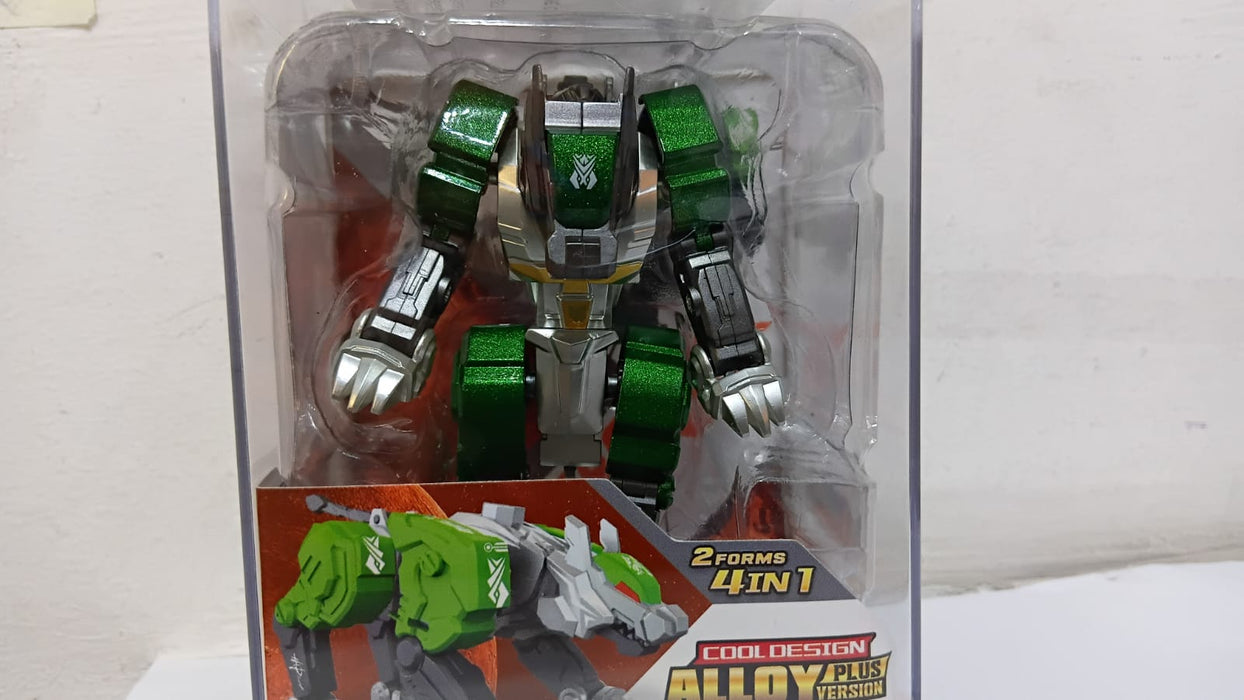 DIE CAST TRANSFORMING ROBOT TOYS DUAL ALLOY DEFORM METALBOY WITH CHEETAH KING VS HUMAN FORM