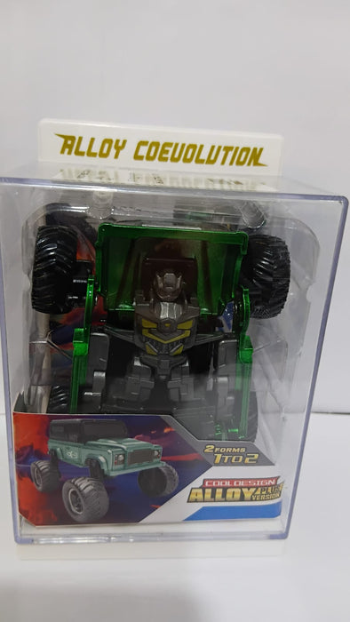 DIE CAST TRANSFORMING ROBOT TOYS DUAL ALLOY DEFORM METALBOY WITH SHIELD GUARD VS MOUNTAIN