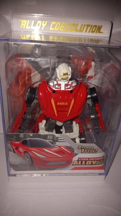 DIE CAST TRANSFORMING ROBOT TOYS DUAL ALLOY DEFORM METALBOY WITH FLAME VS FLAME IRON