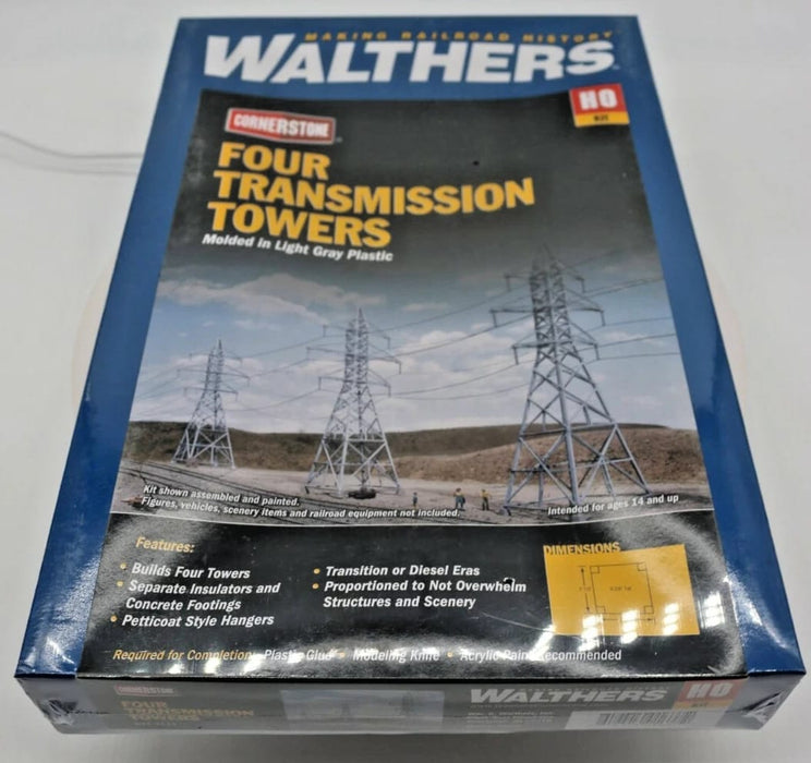WALTHERS CORNERSTONE HO SCALE FOUR TRANSMISSION TOWERS&nbsp;MODEL&nbsp;KIT 933-3121