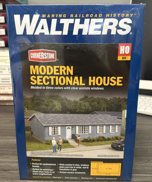 WALTHERS CORNERSTONE HO SCALE MODERN SECTIONAL HOUSE&nbsp;MODEL&nbsp;KIT 933-4150