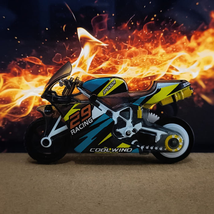 MINI PULL BACK BIKE WITH SPARKS 29 RACING COOLWIND