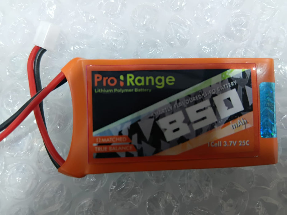 PRO-RANGE 3.7V 850MAH 25C 1S LITHIUM POLYMER BATTERY PACK