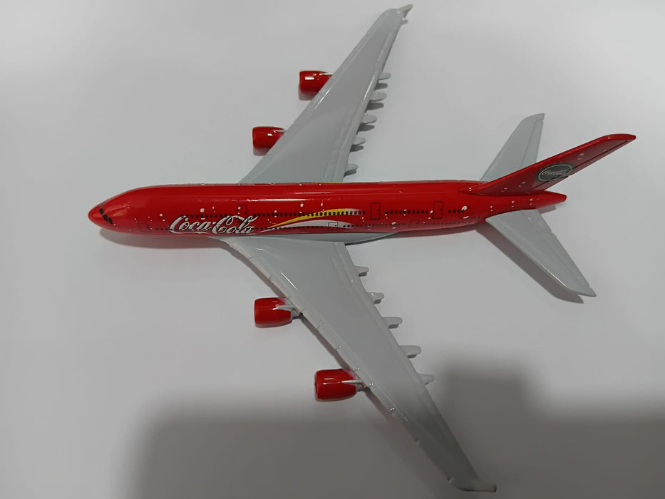 AIRPLANE METAL DIECAST COCACOLA A380 16CM