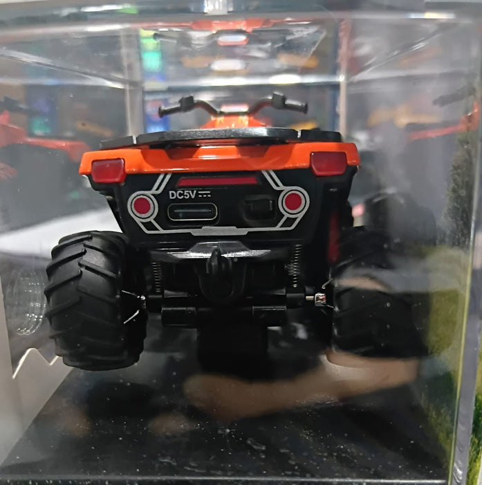 MINI RC CAR SMALL POCKET 1:64 SPEED REGULATING ALLOY MODEL HG4-426 ORANGE