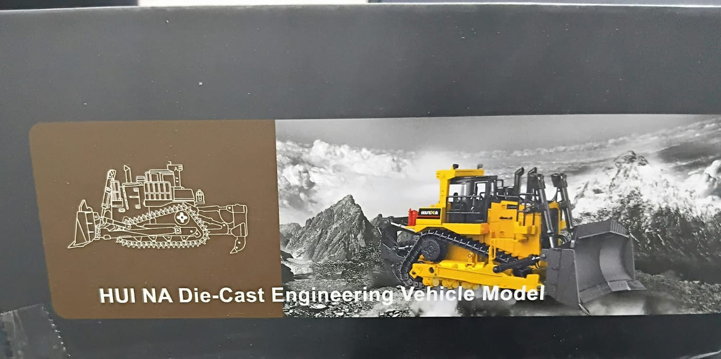 HUINA 1700 1/50 SCALE DIE-CAST ENGINEERING VEHICLE BULLDOZER