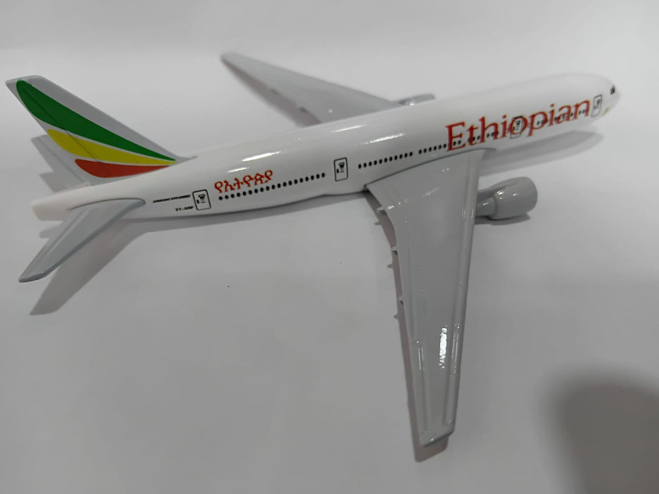 AIRPLANE DIECAST METAL ETHIOPIAN 16CM MODEL
