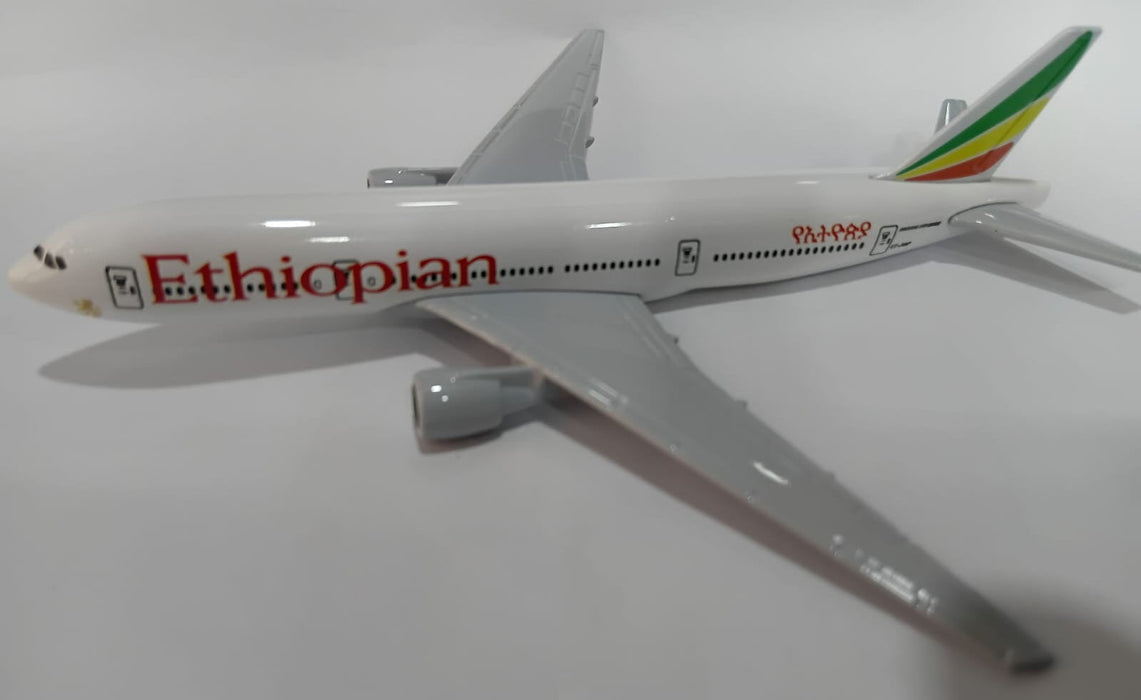 AIRPLANE DIECAST METAL ETHIOPIAN 16CM MODEL