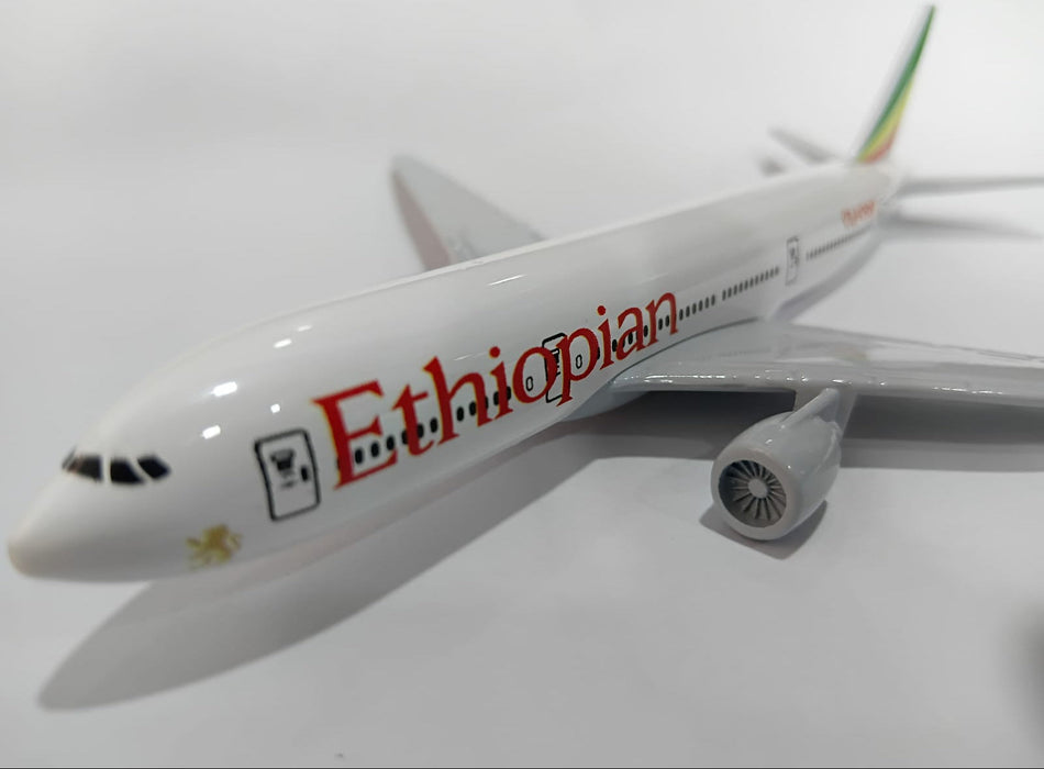 AIRPLANE DIECAST METAL ETHIOPIAN 16CM MODEL