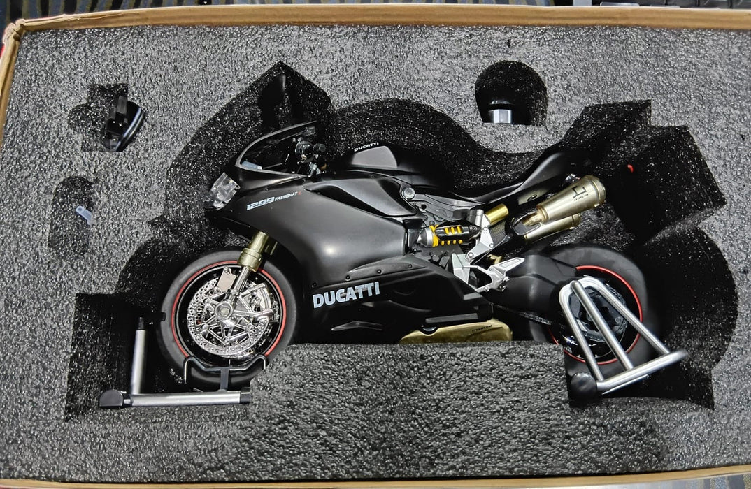 MOTOR CYCLE 8678B 1/10 SPEED RACING DUCATI PANIGALE DIECAST BIKE BLACK COLOR