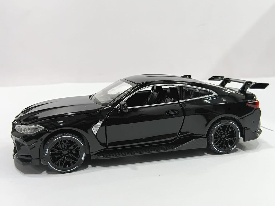BMW M4 1/32 XA3228-B WITH PULL BACK LIGHT FUNCTIONS ALLOY DIECAST MODEL CAR BLACK COLOR